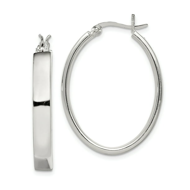 925 Sterling Silver Oval Hoop Earrings Ear Hoops Set Round Fine Jewelry For Women Gifts For Her 925 Sterling Silver Oval Hoop Earrings Ear Hoops Set Round Fine Jewelry For Women Gifts For Her